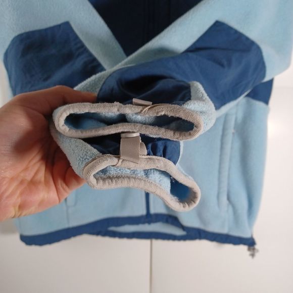 The North Face Womens denali Polartec jacket medium Ice Blue Navy Full Zip - Picture 4 of 14
